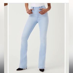 Spanx light wash flare jeans